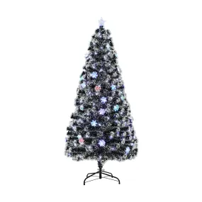 Mazam Christmas Tree 1.8M 6FT Snowflakes Xmas Decorations Green with LED lights