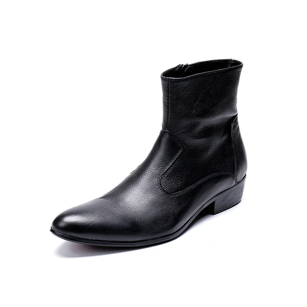 Men Animal Pattern Zip Boots