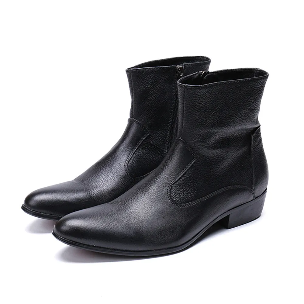 Men Animal Pattern Zip Boots