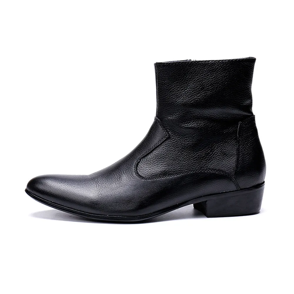 Men Animal Pattern Zip Boots