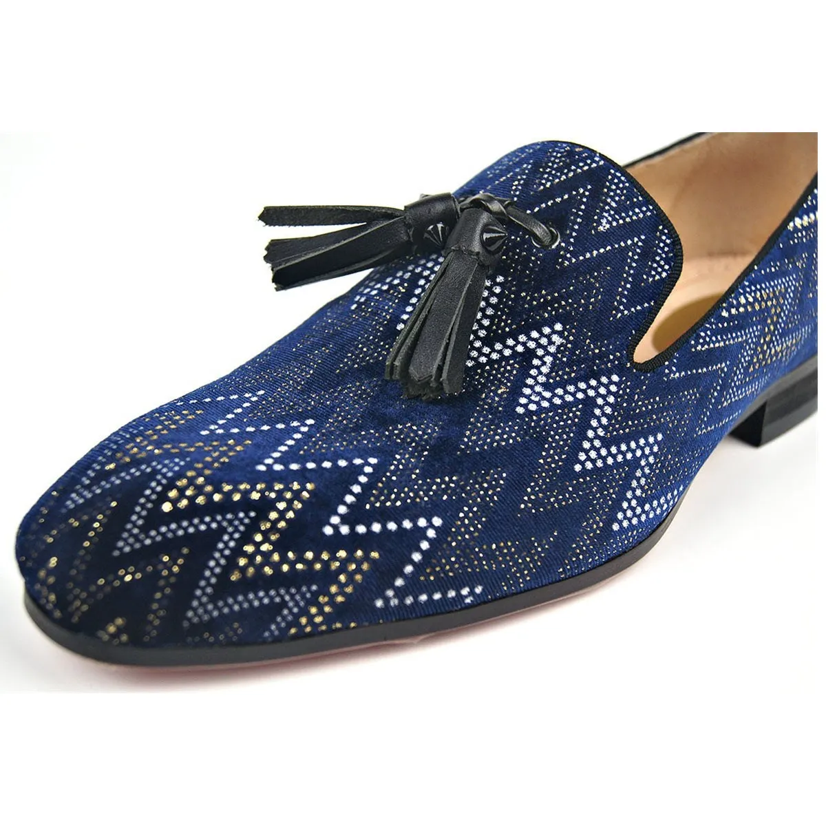 Men Tassel Decoration Printed Casual Loafer Shoes