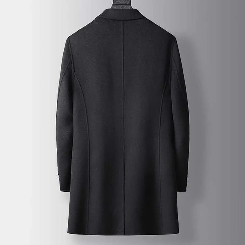 Men's Wool Blend Winter Coat with Down Lining