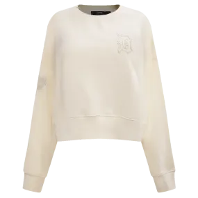 MLB DETROIT TIGERS NEUTRAL WOMEN'S CREWNECK (EGGSHELL)