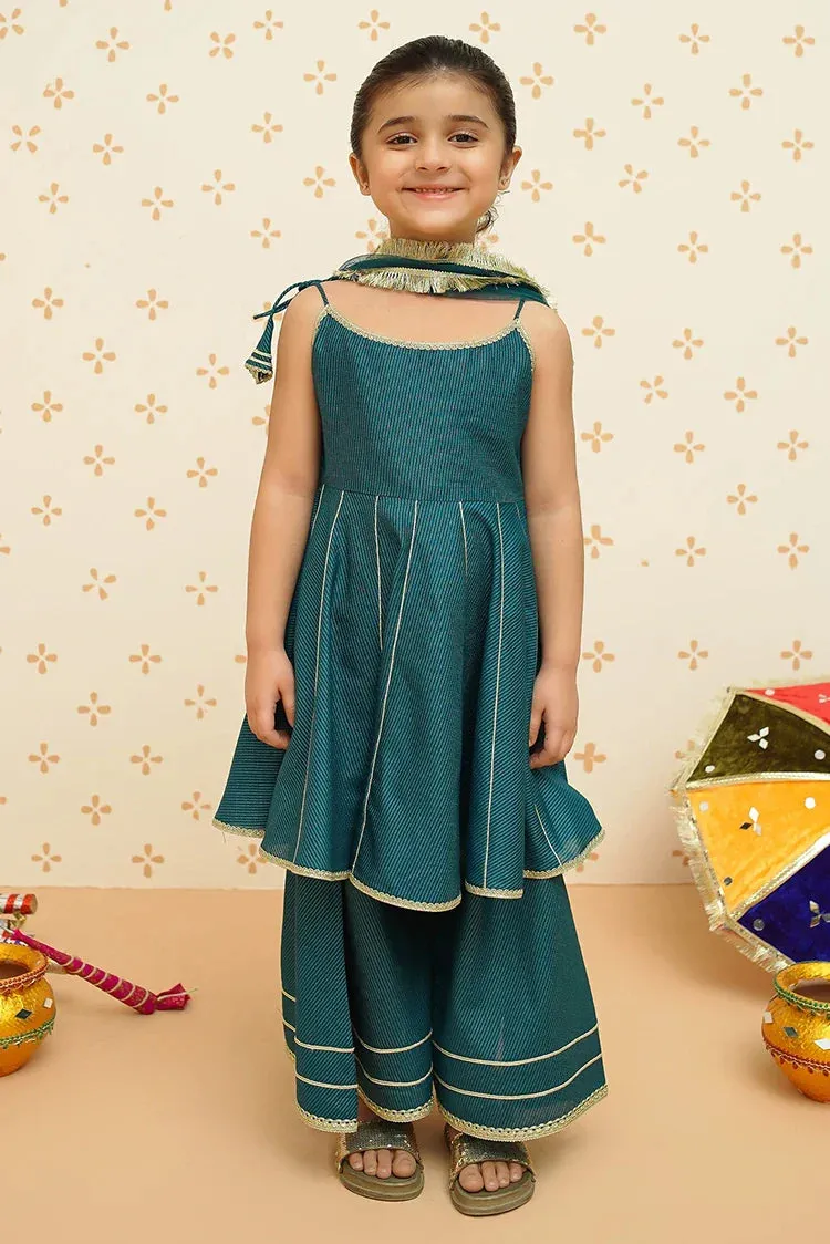 Modest - Cotton Linen 3 Piece Suit - 9190