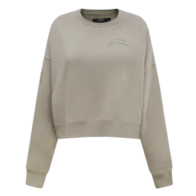 NFL LOS ANGELES CHARGERS NEUTRAL WOMEN'S FLC CREWNECK (TAUPE)