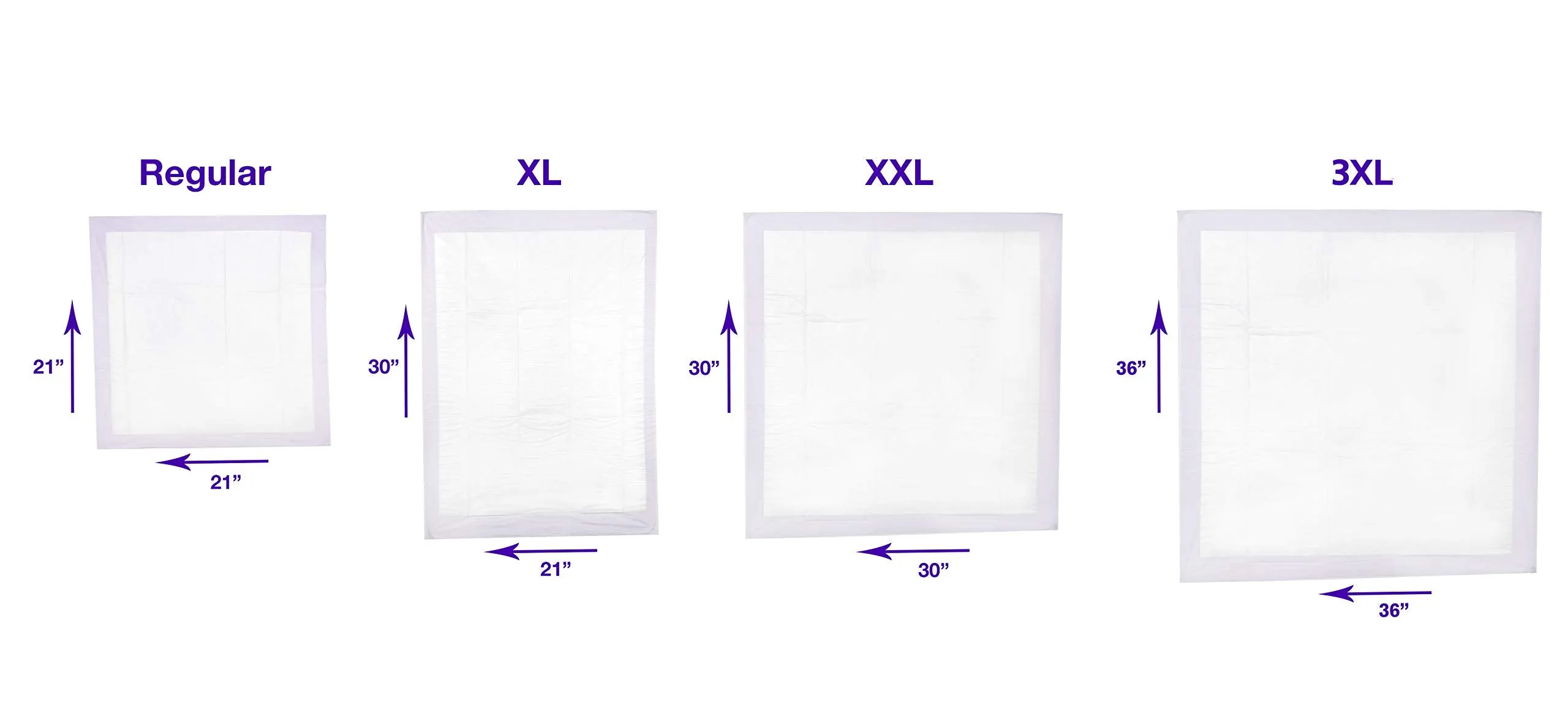 Odor Eliminating Gel Dog Pads - Lavender Scented - 21" x 21"  - 50 Count