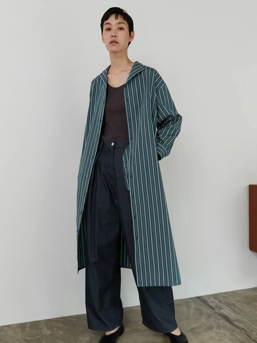 Open Collar Shirt Dress