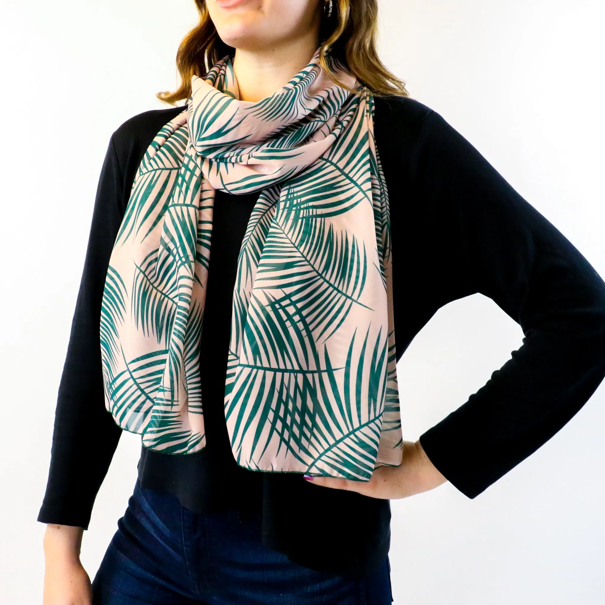 Palm Leaves Rectangle Scarf