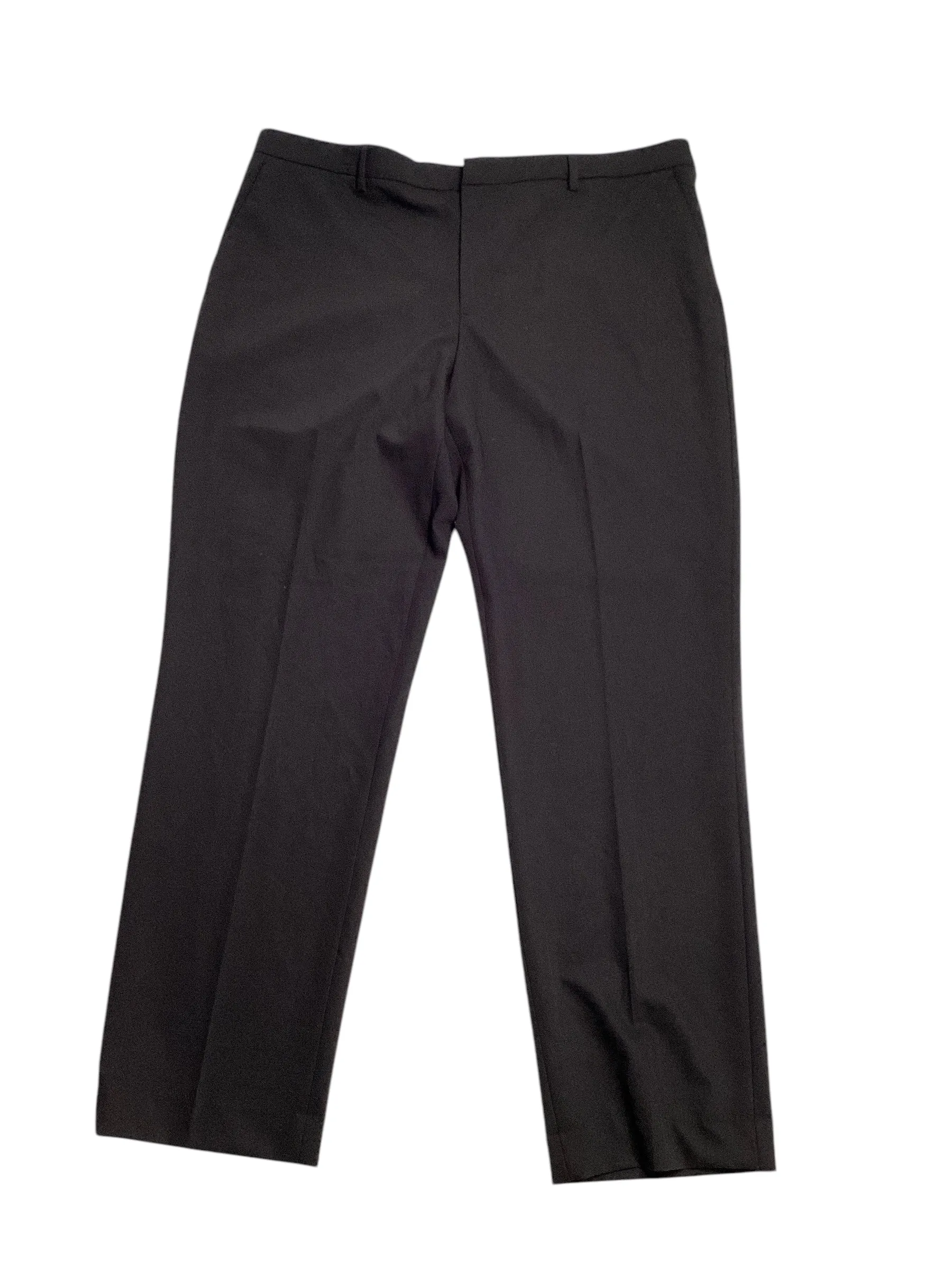 Perry Ellis Portfolio Mens Modern fit Dress Pants 33 / 30 Black Solid