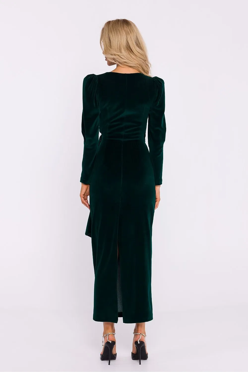 Phenomenal velour knitted evening dress