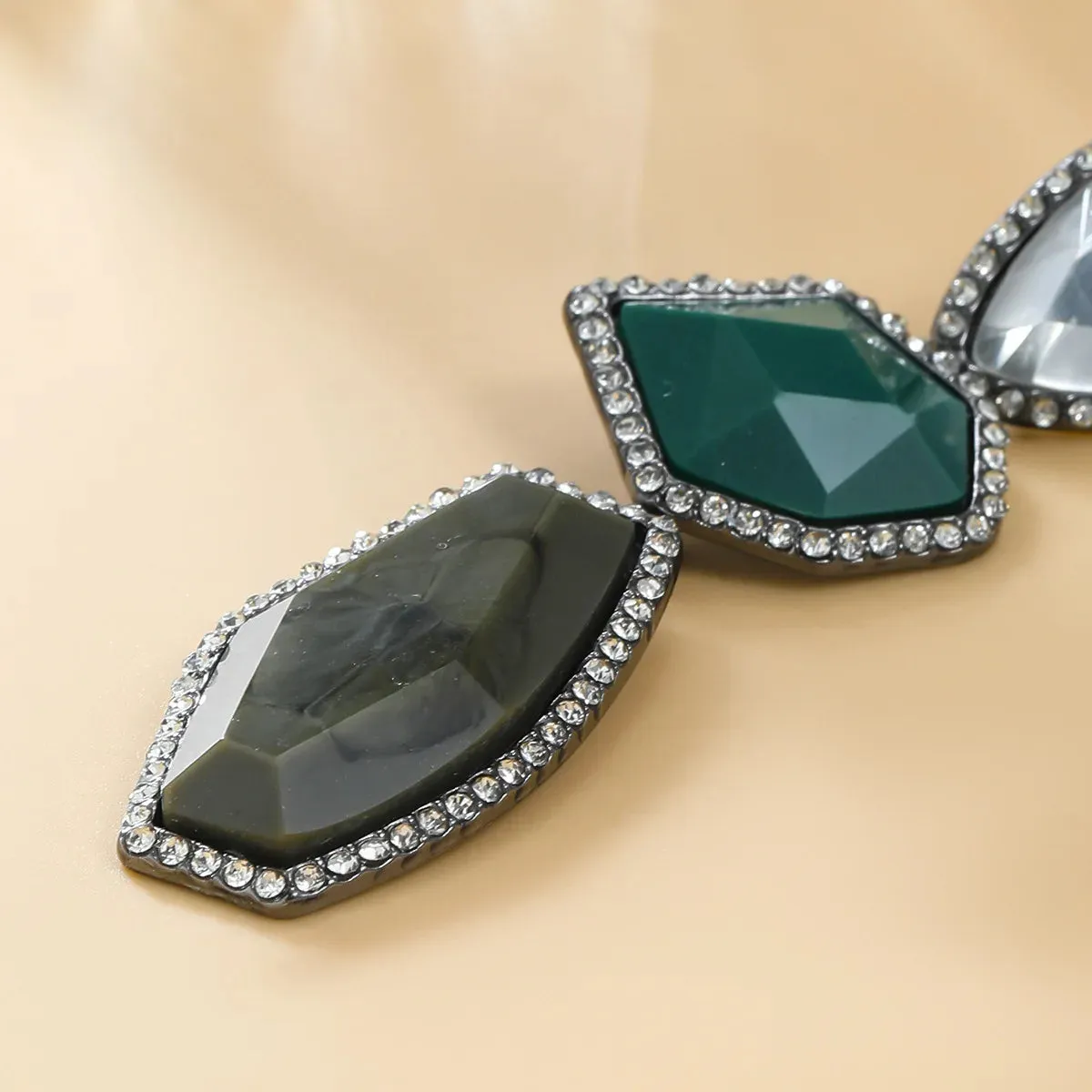 Pre Order:  Bohemian Multi-Layer Polygonal Color Blocking Earrings