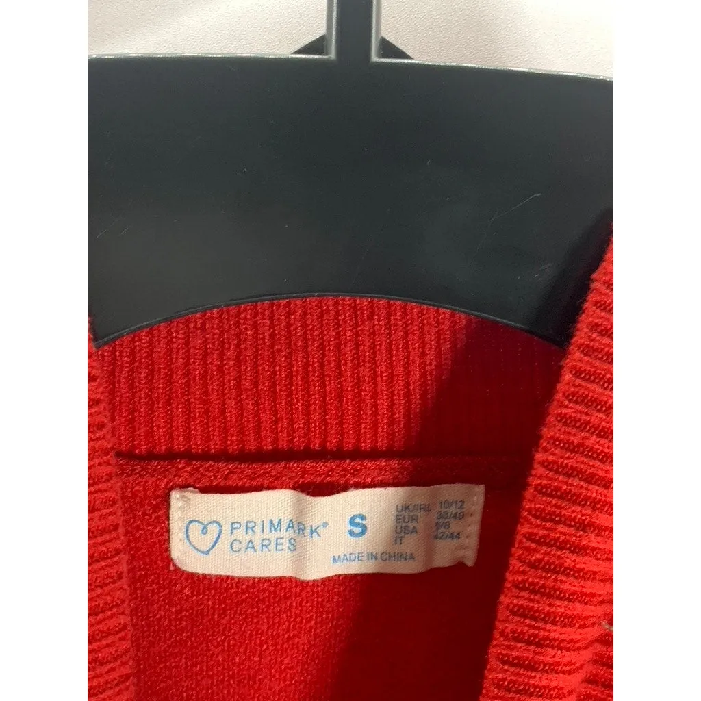 PRIMARK CARES Women's Red Knit Turtleneck Long Sleeve Sweater SZ S
