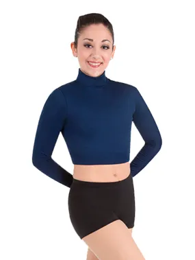 ProWear Zip Back Mock Turtleneck Crop Top
