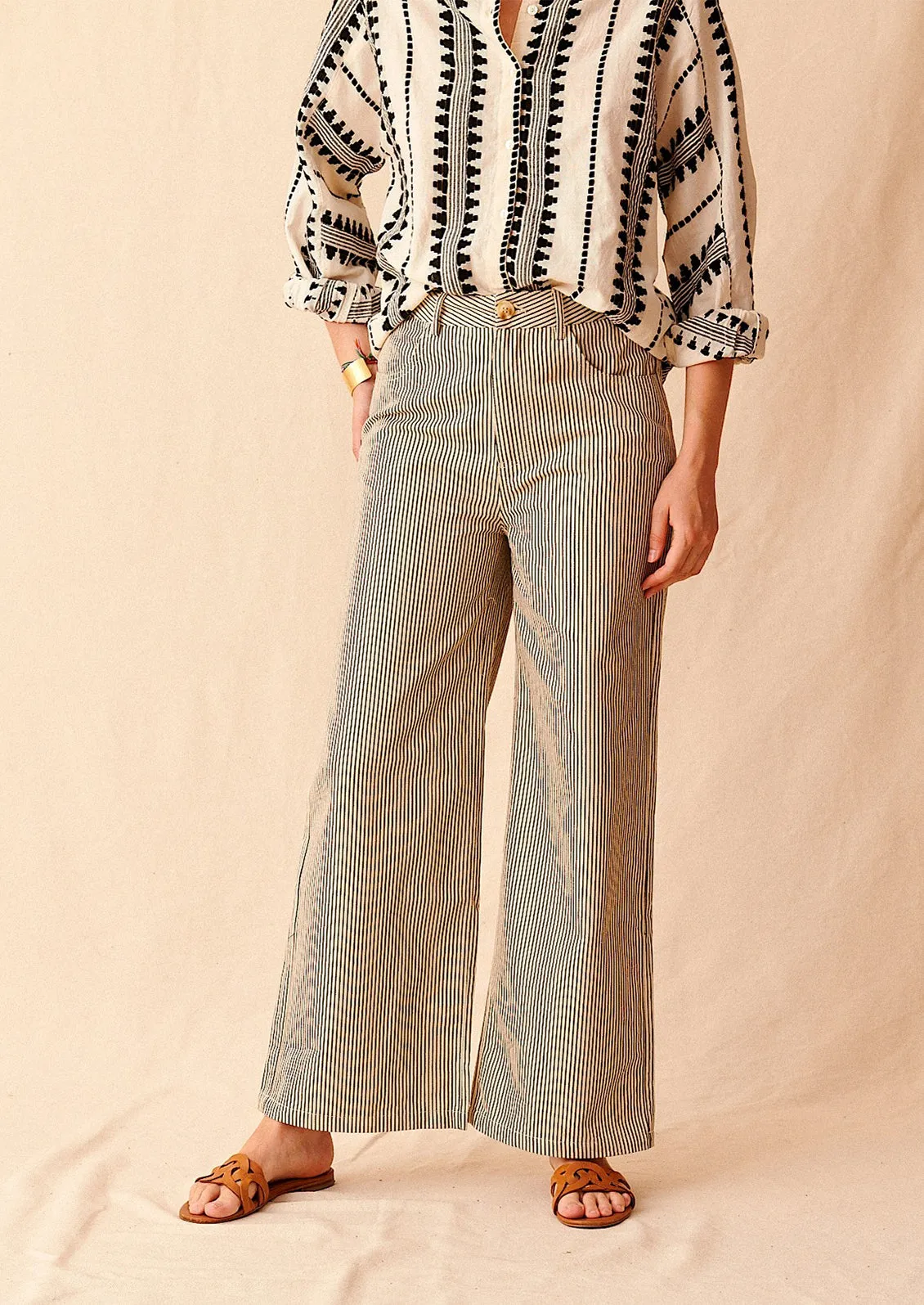 Remy Pants in Railroad Stripe