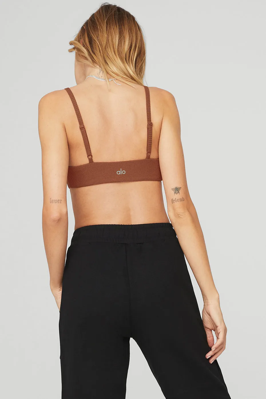 Ribbed Manifest Bra - Rust