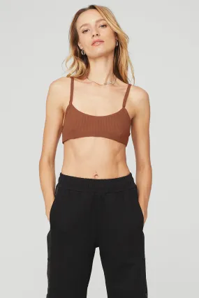 Ribbed Manifest Bra - Rust