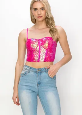 sequin bustier top