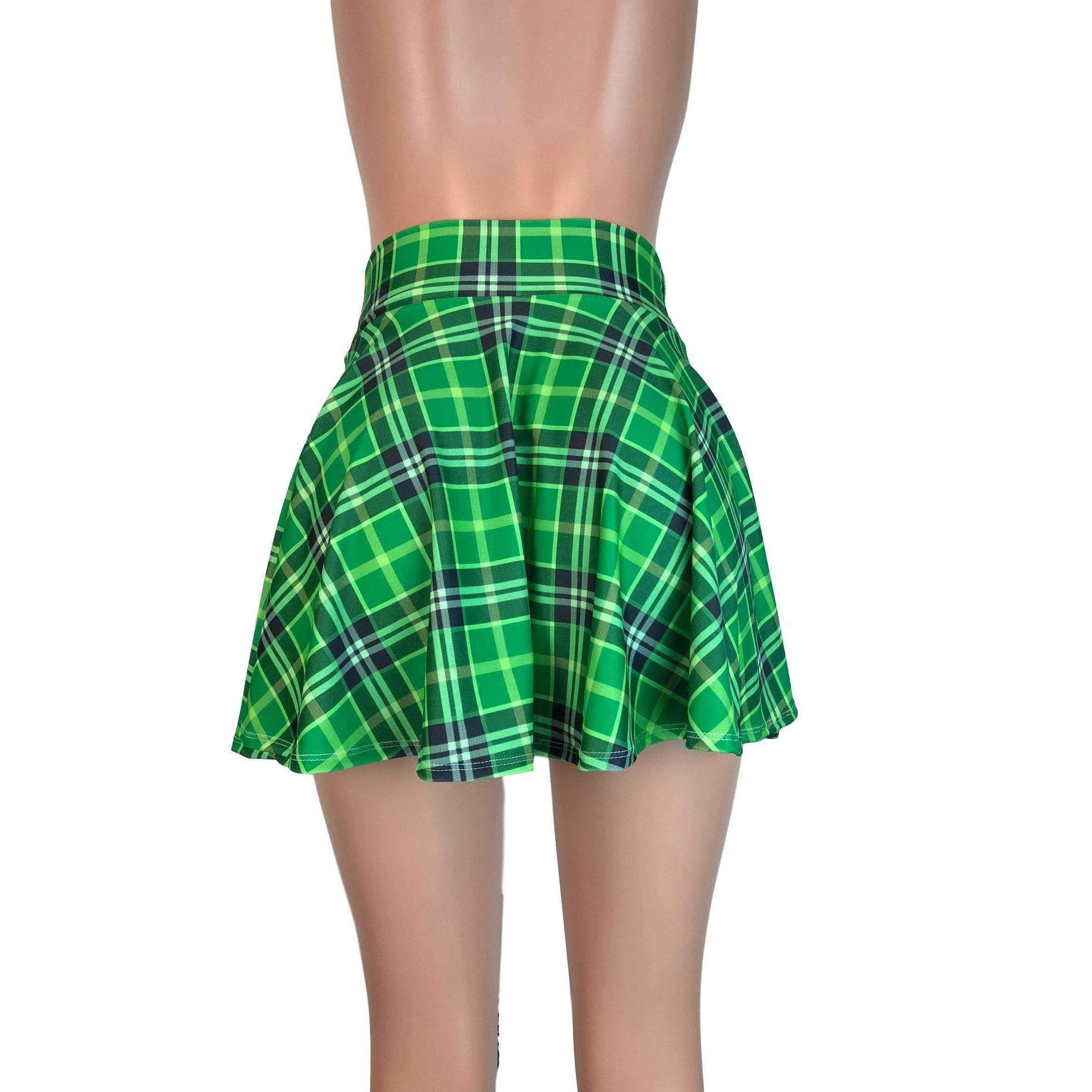 Skater Skirt - Green Plaid