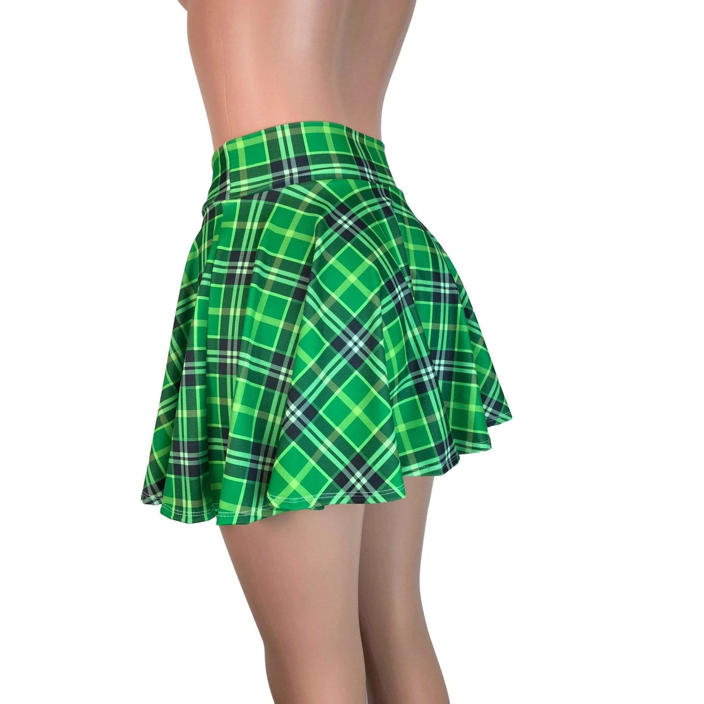 Skater Skirt - Green Plaid