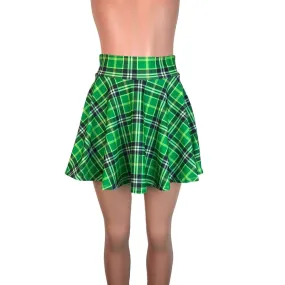 Skater Skirt - Green Plaid