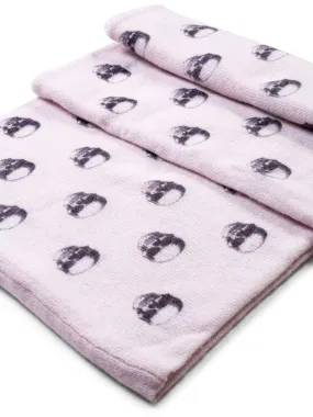 Skull Cashmere Knitted Cashmere Infinity Scarf Pink