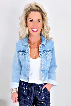 Stay Beautiful Light Wash Jean Jacket