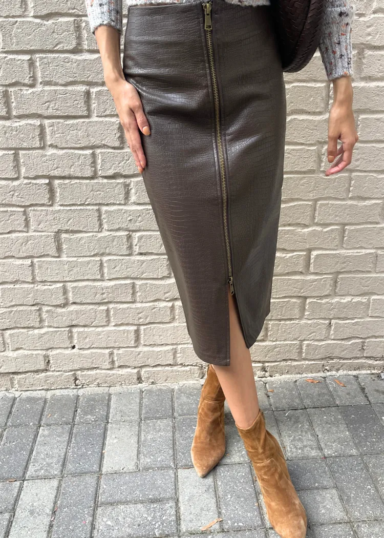 Steve Madden Hayes Midi Skirt - Espresso