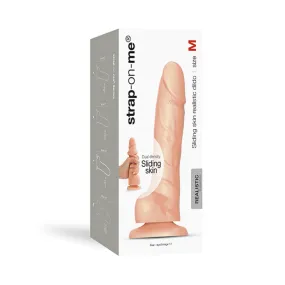Strap-On-Me Realistic Collection Sliding Skin Dual-Density Silicone Dildo Vanilla M