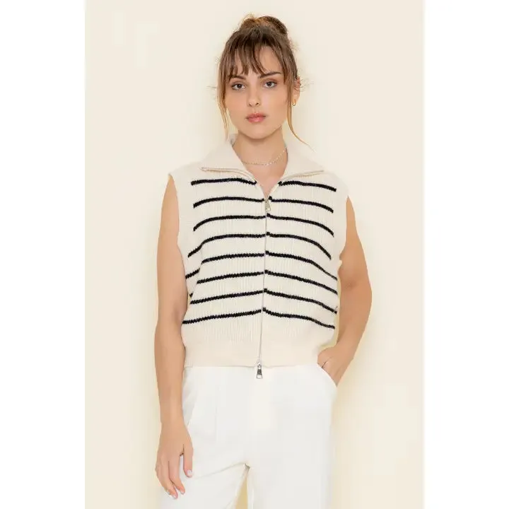 STRIPED SWEATER VEST