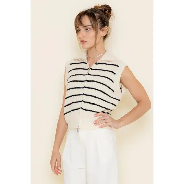 STRIPED SWEATER VEST