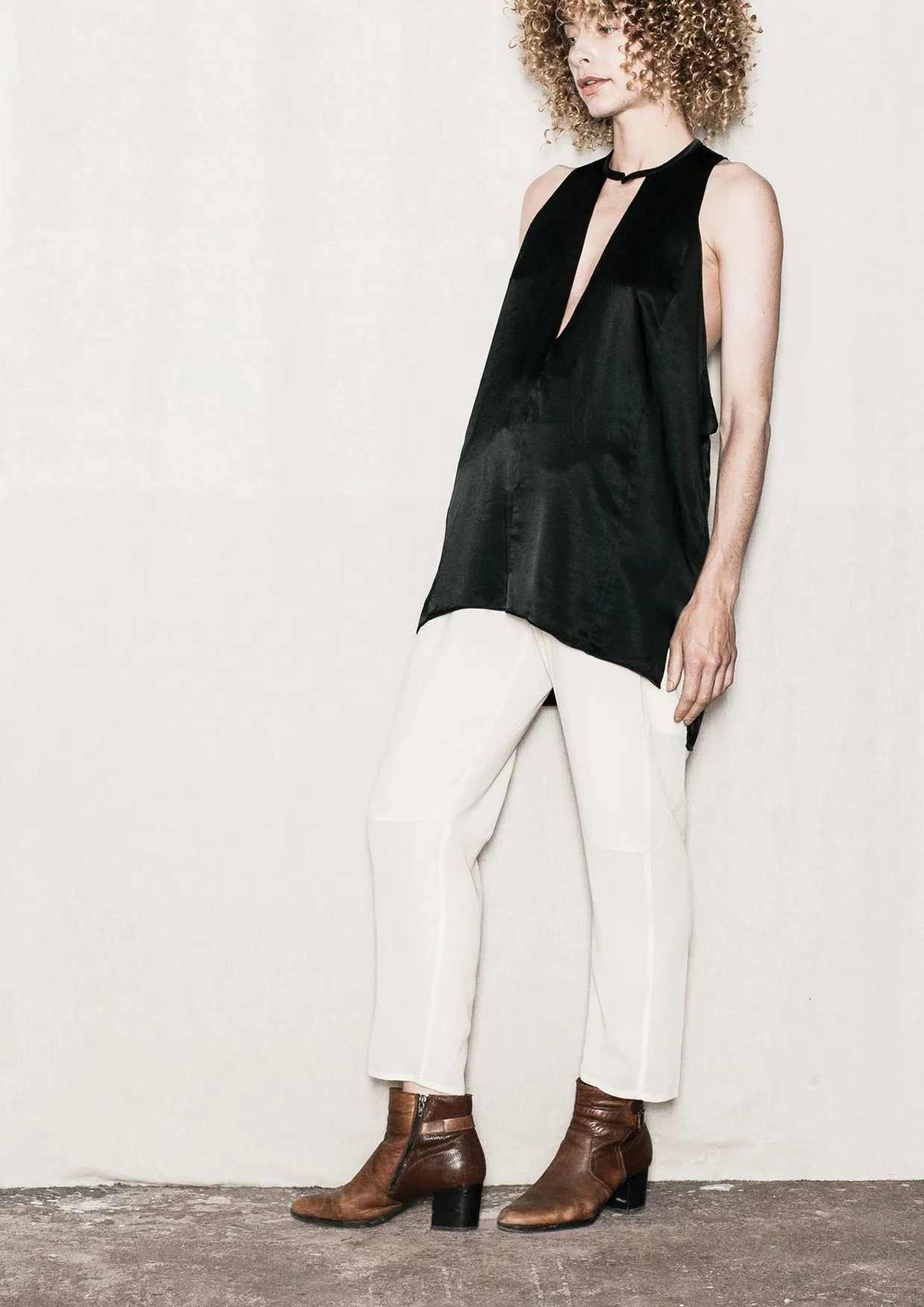 SUMMER PANTS LOOSE - AIRY MESH cream by BERENIK