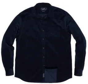 Sutherland Stretch Corduroy Shirt - Caviar (Final Sale)*