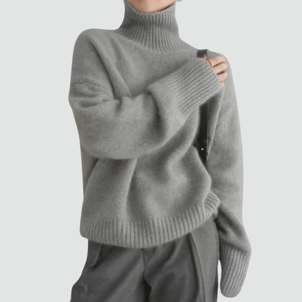 The Adeline Loose Cashmere Turtleneck