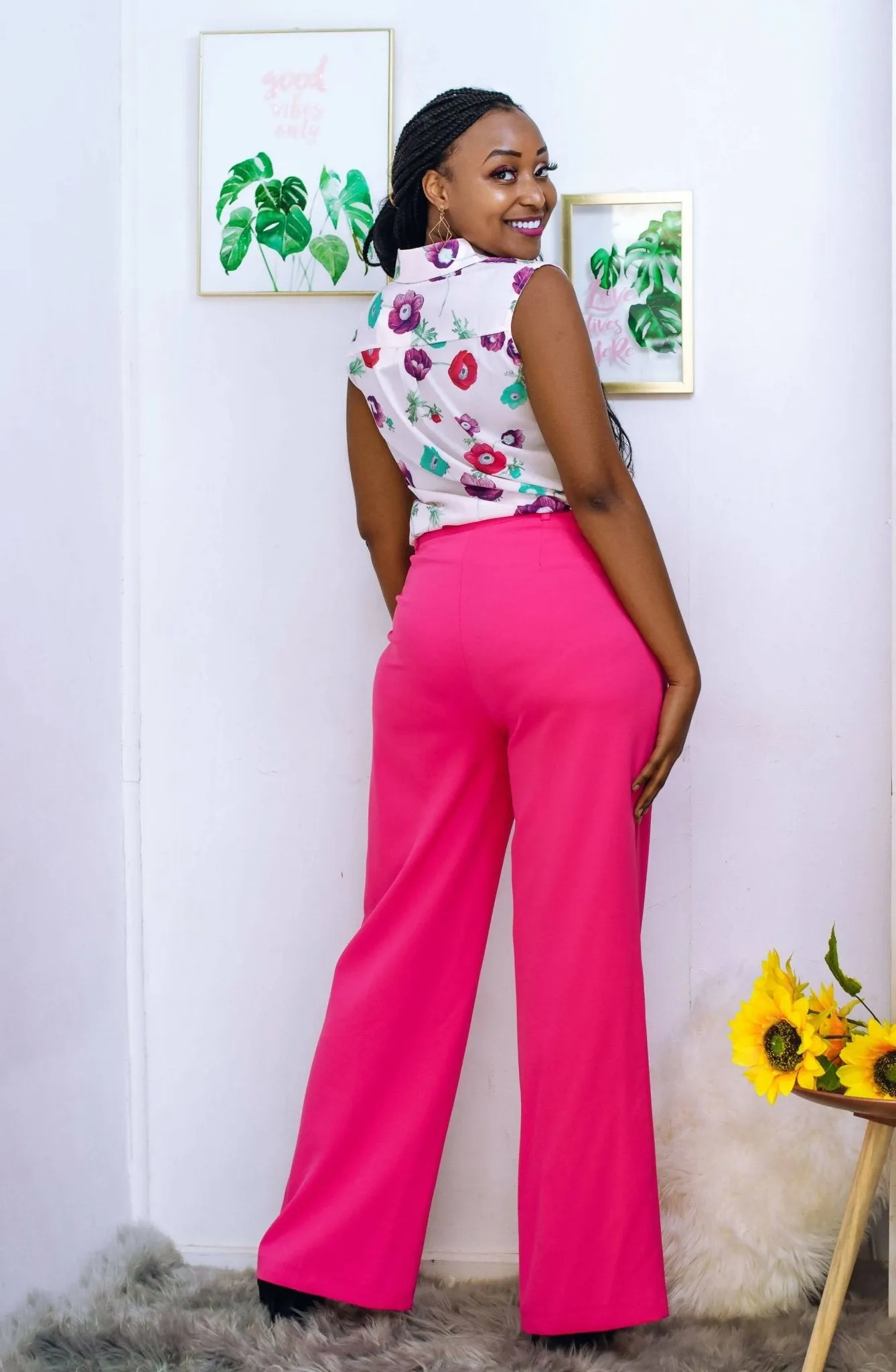 The Fashion Frenzy Flared Trouser - Pink