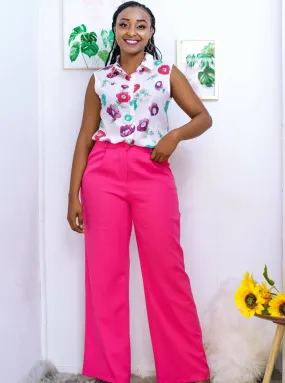 The Fashion Frenzy Flared Trouser - Pink