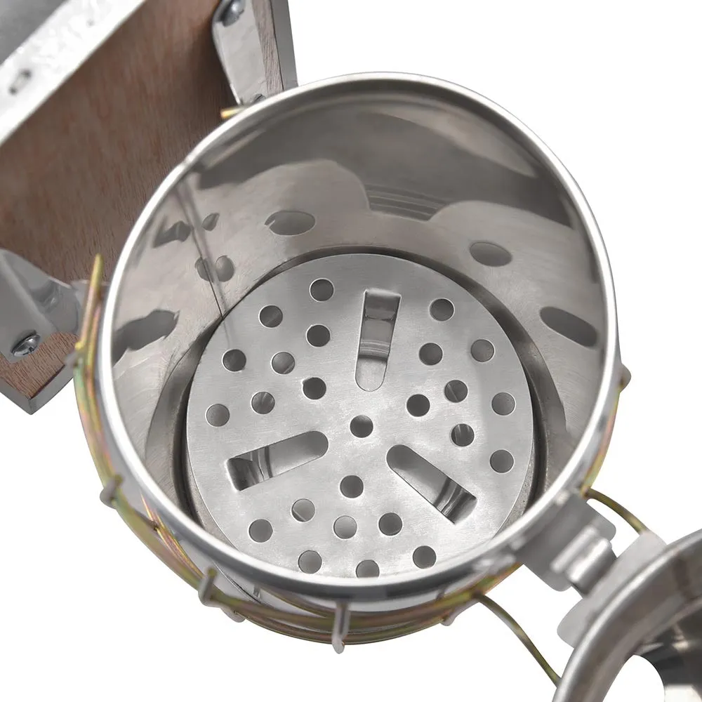 TheLAShop 11" Stainless Steel Bee Hive Smoker w/ Heat Shield Calming