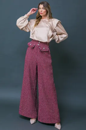 Tweed Flare Pants