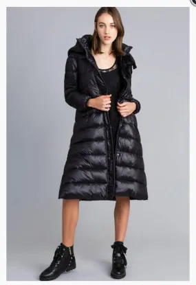 TWIN SET LONG DOWN PUFFER IN BLACK FALL 24