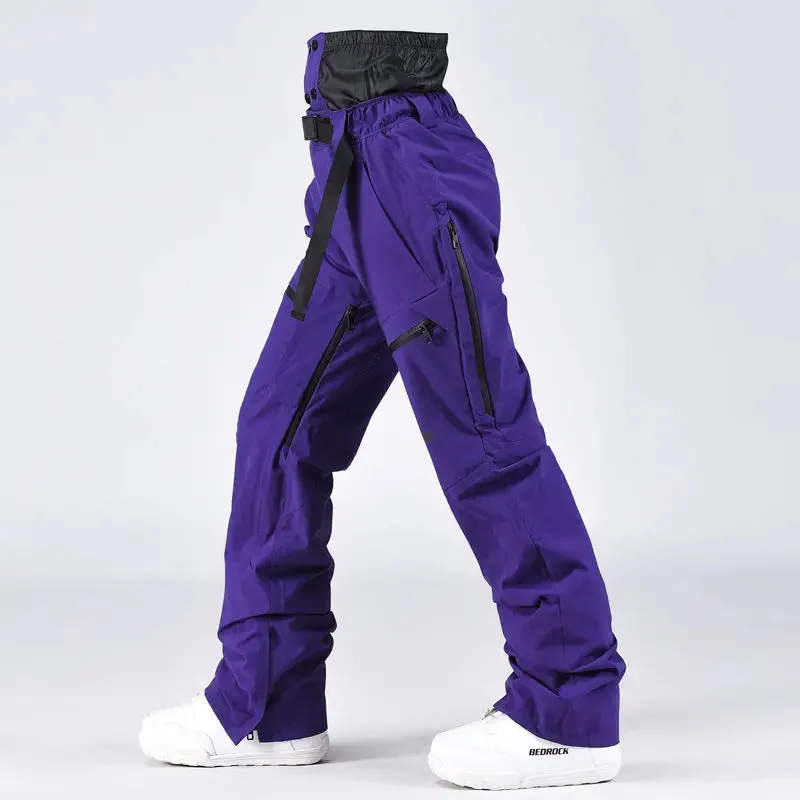 Unisex Snow Pants High Waist Windproof Winter Trousers