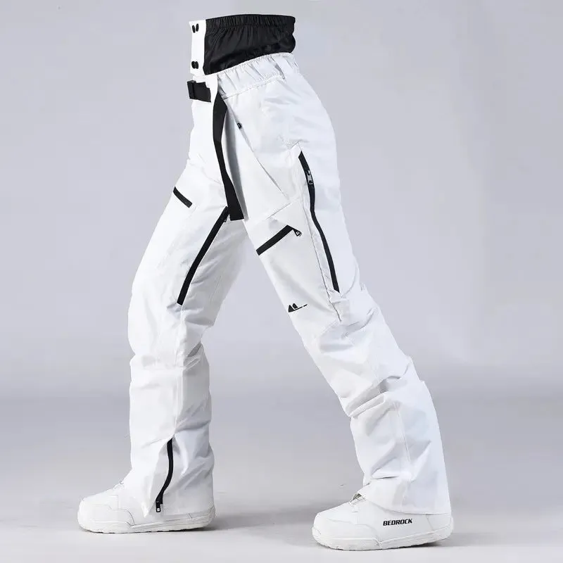 Unisex Snow Pants High Waist Windproof Winter Trousers