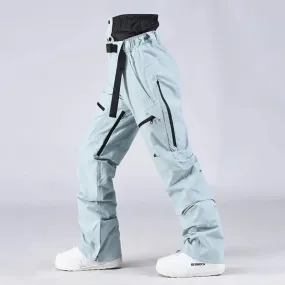 Unisex Snow Pants High Waist Windproof Winter Trousers