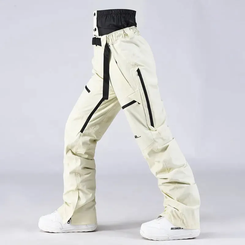 Unisex Snow Pants High Waist Windproof Winter Trousers