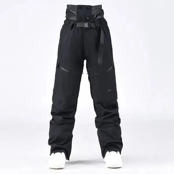 Unisex Snow Pants High Waist Windproof Winter Trousers