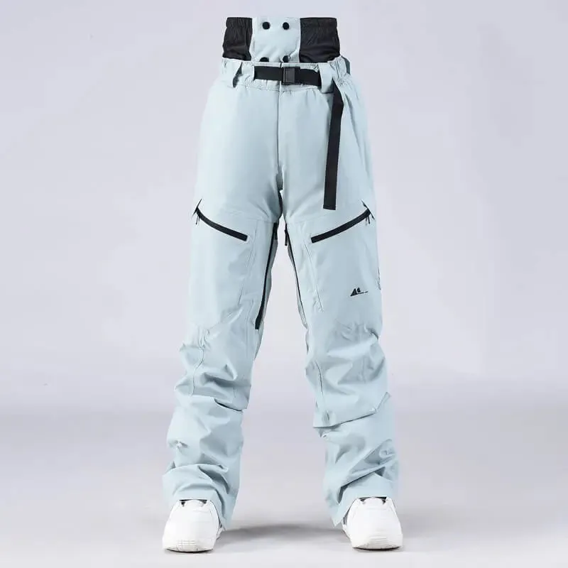 Unisex Snow Pants High Waist Windproof Winter Trousers