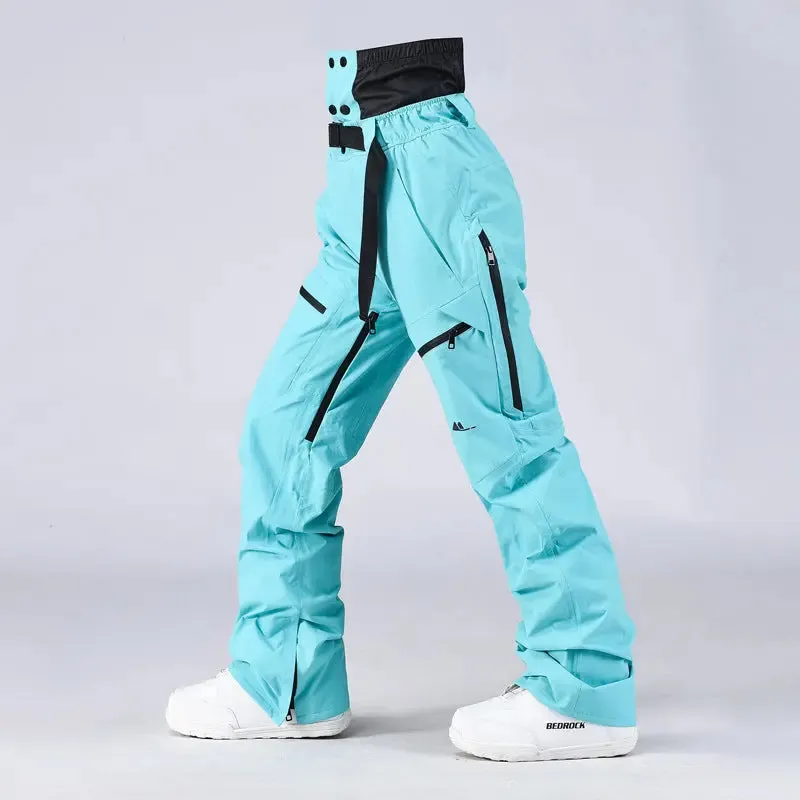 Unisex Snow Pants High Waist Windproof Winter Trousers