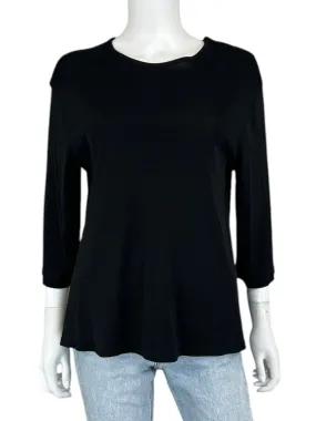 Vince Black 100% Cotton Travel Knit Top Size S