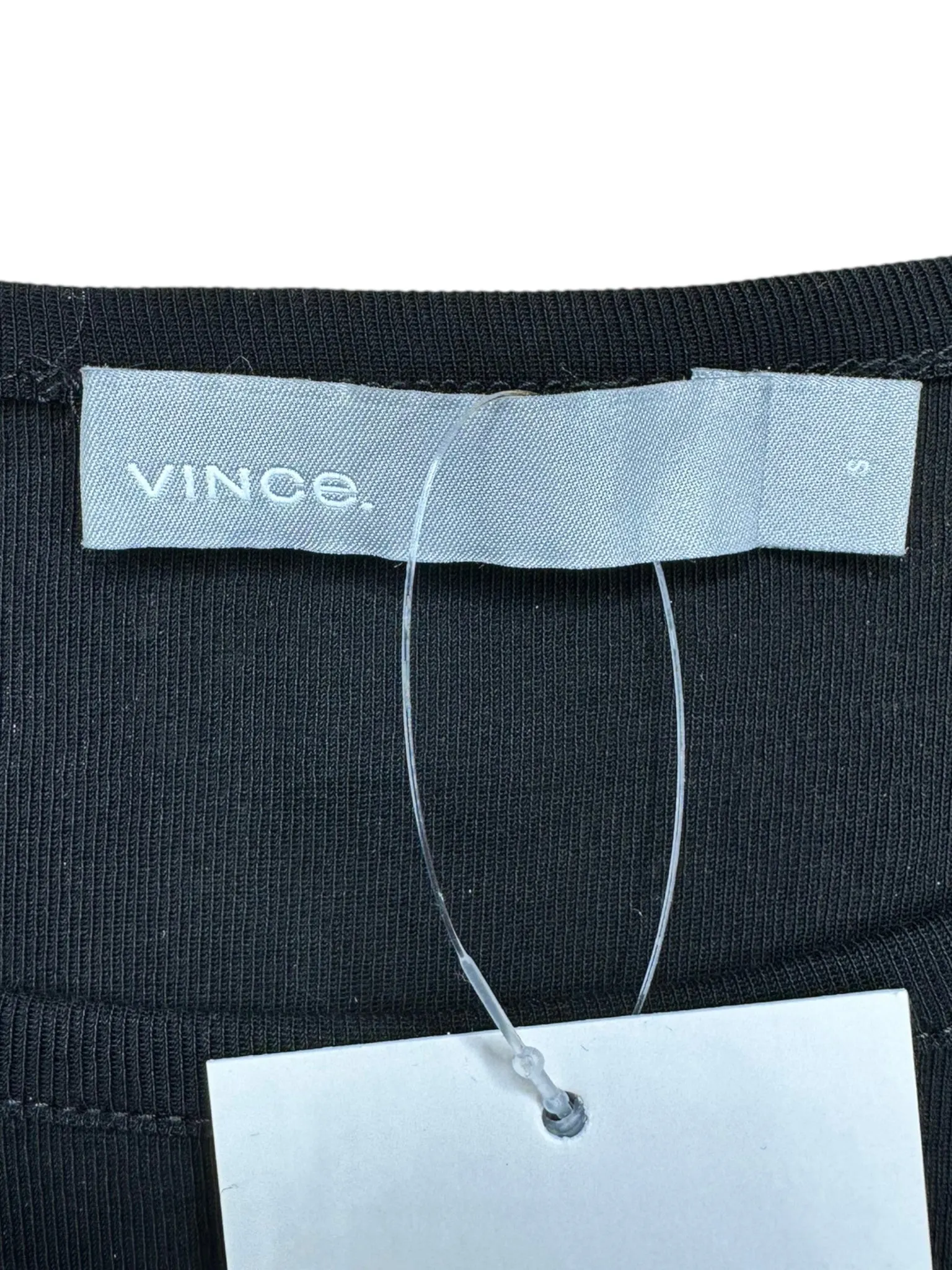 Vince Black 100% Cotton Travel Knit Top Size S