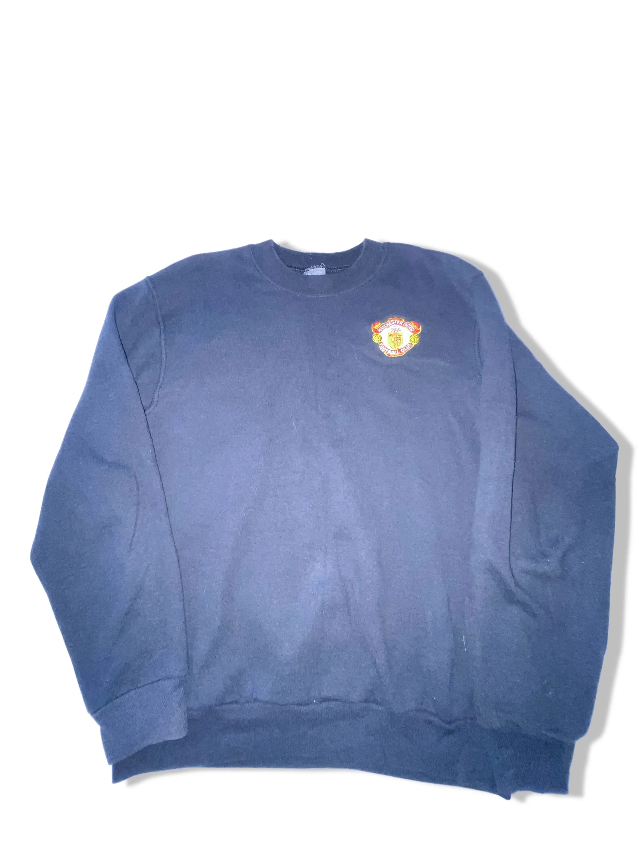 Vintage black Manchester United FC mens crew neck sweatshirt size S