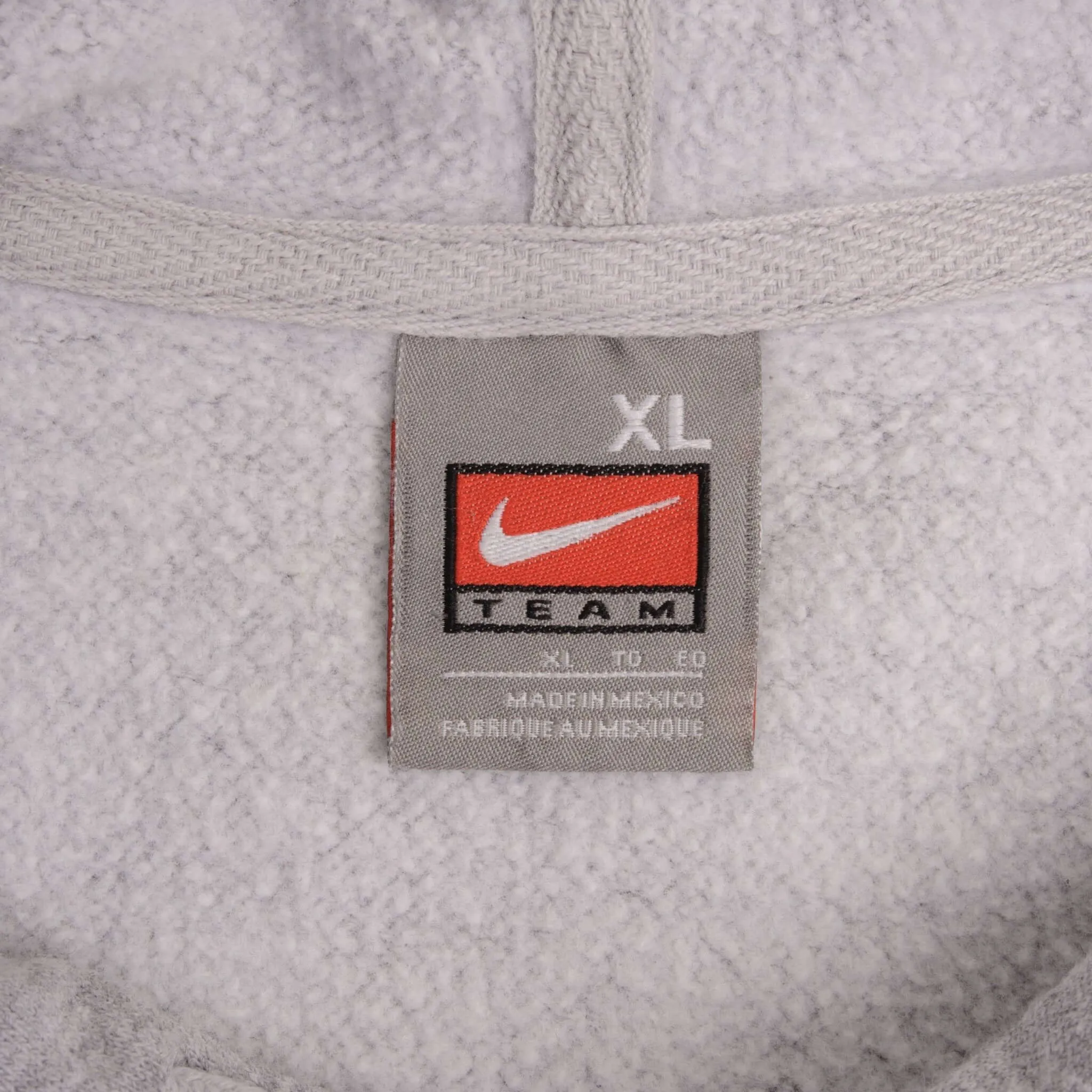 VINTAGE NIKE CLASSIC SWOOSH GREY HOODIE SWEATSHIRT 2000S SIZE XL