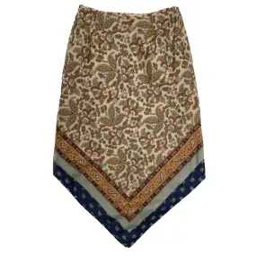 VINTAGE PAISLEY HANDKERCHIEF MIDI SKIRT SIZE SMALL
